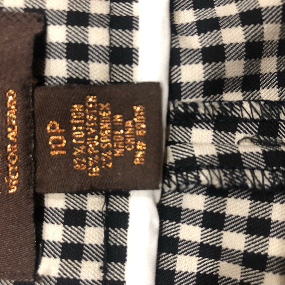 2/$30 Victor Alfaro Black White Check Plaid Ankle Pants Trousers Sz 10P - Picture 9 of 12